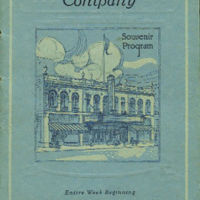Opening Week Souvenir Program 1921
